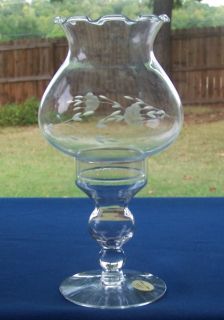  House Heritage 2 Piece Crystal Hurricane Lamp Candle Holder 410