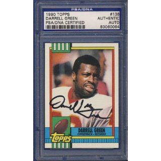 1990 Topps Darrell Green #136 Signed Card PSA/DNA: Sports