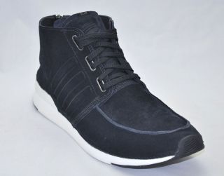 Adidas Silver SLVR Hi Top Nubuck Black Sneakers Shoes Boots US 6 5 13