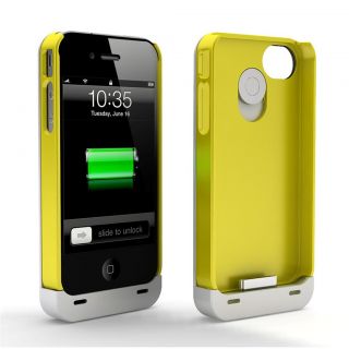  Hybrid Battery Case for iPhone 4 4S White/Yellow   boost battery life