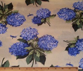 By The Sea Hydrangeas Floral by Yard Quilting Cotton Helen Weinman on