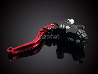 Red Motorcycle Universal Front Brake Clutch Master Levers Set
