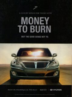 Hyundai Equus 2011 Magazine Print Ad A