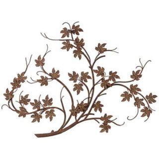 Adorn your walls with striking decor like this rust finish metal maple