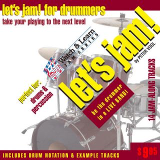 Lets Jam Play Along CD Tracks Backup Band for Drummers