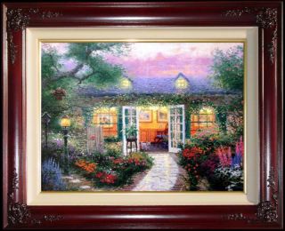Studio in The Garden 12x16 s N Framed Limited Thomas Kinkade Canvas
