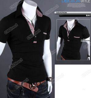 New Mens Casual Slim Fitting Design Short sleeved Polo TEE Shirts