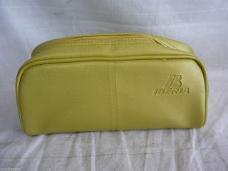 Vintage Iberia Airlines Green Travel Bag Toiletry Spain First Class