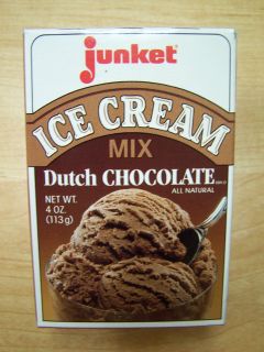 Junket Dutch Chocolate Ice Cream Mix Case 12 4oz Boxes