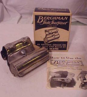 Vintage Berghman Ice Skate Sharpener with Box and Papers