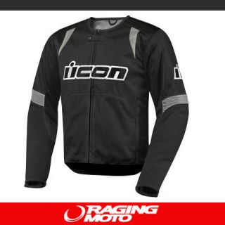 Icon Overlord Textile Mesh Motorcycle Jacket Black XL