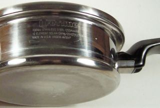 Vintage Lifetime T304 12 Element Solar Cap 1½ Quart Pot Pan Skillet
