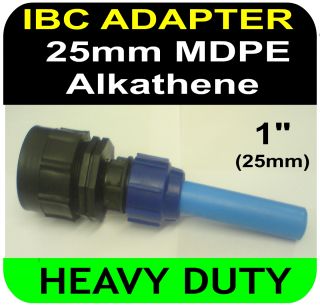 IBC to 25mm Mdpe Alkathene Water Irrigation Adapter