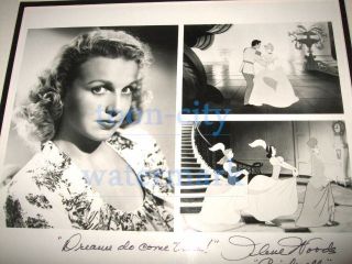  Autographed Original Cinderella Ilene Woods 1950 Disney New