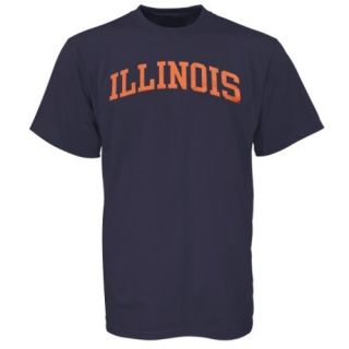Illinois Fighting Illini Navy Blue Vertical Arch T Shirt