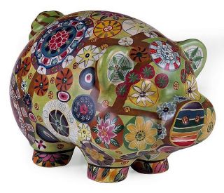 Imax 18922 Imax 18922 Porcelain Construction Folk art Piggy Bank
