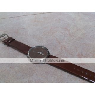 USD $ 5.99   PU Band Quartz Wrist Watch For Women(Coffee),