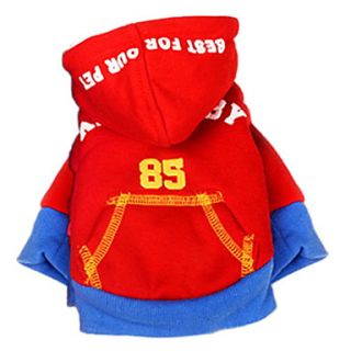 USD $ 17.99   Number 85 Sport Style Cotton Hoodies for Dogs (Assorted