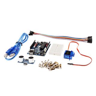 USD $ 49.99   Ultrasonic Smart Car Kit Fresh Shelves Arduino Platform