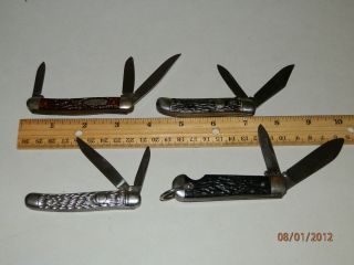 Collection of 4 Vintage Imperial Folding Knives Pocket Knife Lot Great