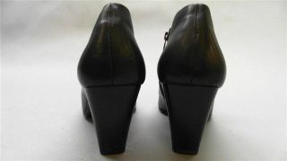 Liz Claiborne Imelda Ankle Boots Sz 8 5 Black Leather 3 Heel Solid