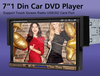 D2208 7 in Dash Car DVD Stereo Touch Screen Radio Deck