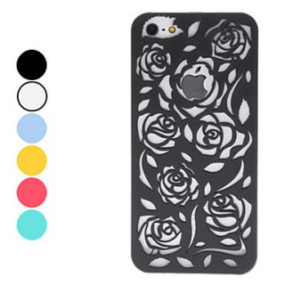 Hollow Out Style Rose Pattern Hard Case for iPhone 5 (Assorted Colors