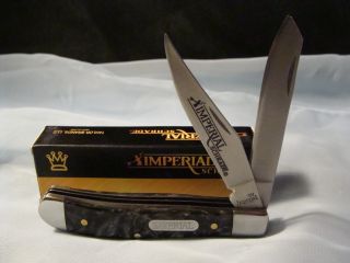 Imperial Schrade Medium Trapper Black Swirl Knife 17T