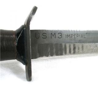 USM 3 Imperial WWII Knife Dagger w Viner Bros 1943 Leather Sheath