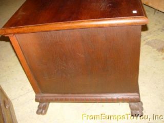 Carved German Oak Paw Foot Antique Desk 06BL098