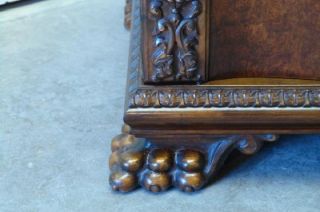  Walnut and Oak Paw Footed Antique German Writing Desk D243B