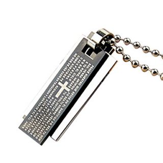 EUR € 7.26   Titane Acier Collier en forme de carré Bible