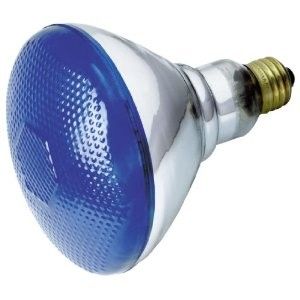  ) 100 Watt Outdoor & Indoor BR38 Colored Incandescent Light Bulb Blue
