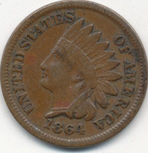 1864 INDIAN HEAD CENT BRONZE VARIETY **VERY NICE LIGHTLY CIRCULATED