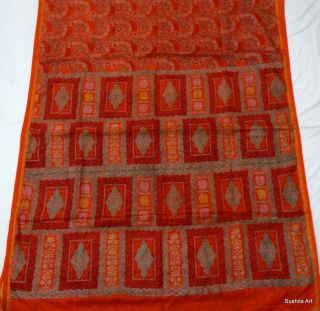 Indian Art Silk Vintage Sari Abstract Design Sew Craft Quilt Fabric 5