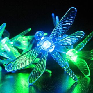 6m 3w 32 luz LED de colores en forma de libélula dirigido cadena de
