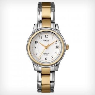 Timex Womens 2 Tone Bracelet Watch Indiglo Date T25771