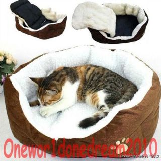 Indoor Dog Puppy Cat Pet Soft Fleece Winter Warm Bed House Soft Pad