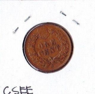 Nice Grade U s 1874 Indian Head Cent Hard to Find in This Grade
