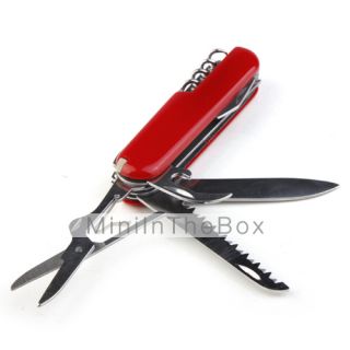 USD $ 6.39   Stainless Multifunction Tool Swiss Style Knife Red,