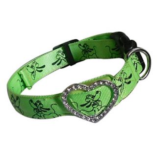 Heart Shaped Style Reflective LED Dog Collar (40 50cm, Assorted Colors
