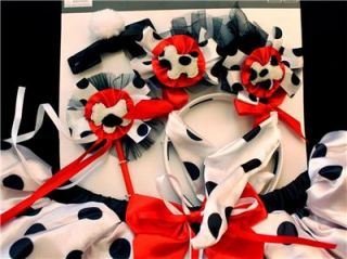 Dalmation Tutu Child Costume 6pc Puppy Dog Girl Kit Kids Dress Up