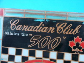 Canadian Club Whiskey Indy 500 Stained Glass Bar Sign