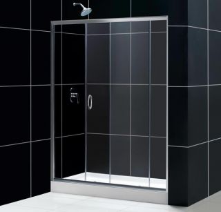 Infinity 60 x 72 Clear Glass Chrome Finish Shower Door