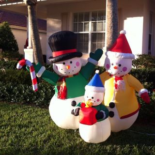 Inflatable Snowman Family of Three Christmas Decoration