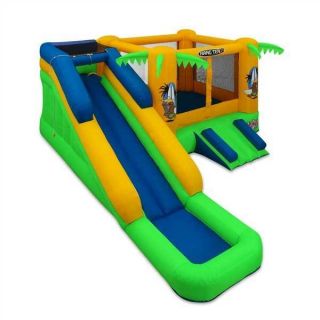 Tropical Blast Inflatable Bounce House and Water Slide New