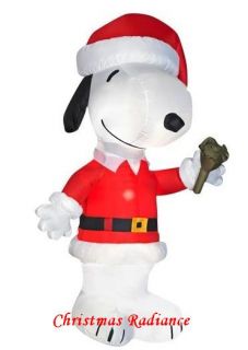 New 6ft Gemmy Airblown Inflatable Christmas Snoopy Santa