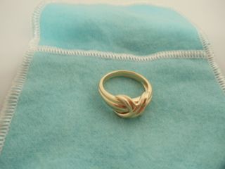 TIFFANY & CO INFINITY FIGURE 18K SOLID YELLOW GOLD RING SIZE 5 1/2