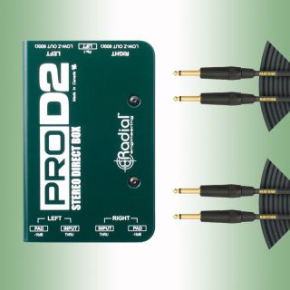 Radial Engineering PROD2 Stereo Di Direct Box Pro D2 Passive Mogami
