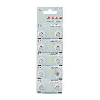 AG7 395A 1.55V High Capacity Alkaline Button Cell Batteries (10 pack